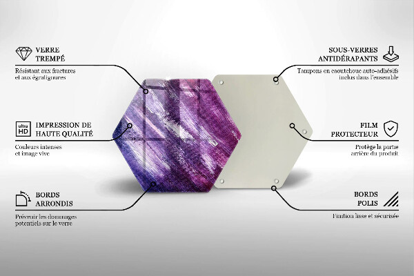 Skärbräda glas sexhörning Måla abstraktion