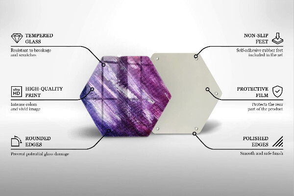 Skärbräda glas sexhörning Måla abstraktion