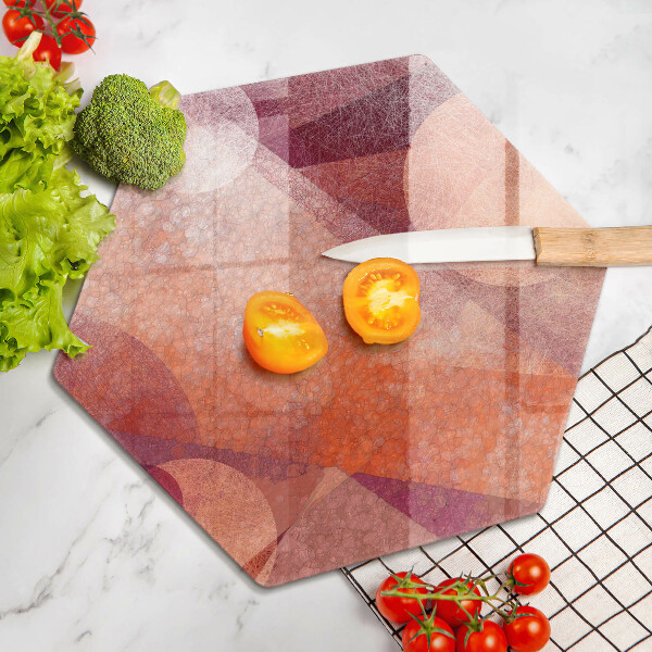 Skärbräda glas sexhörning Abstrakt konst