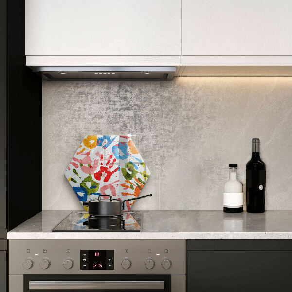 Skärbräda glas sexhörning Spår av barnhänder