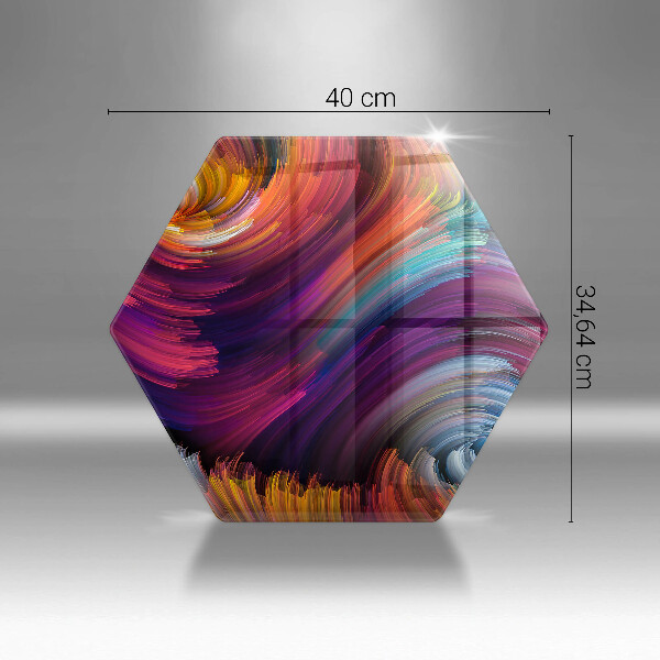 Skärbräda glas sexhörning Färgglada höjdpunkter