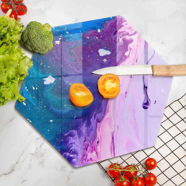 Skärbräda glas sexhörning Abstraktionsbläck