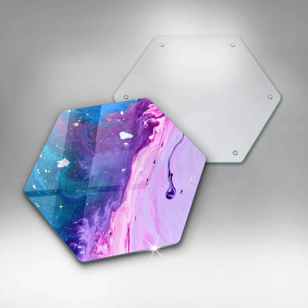 Skärbräda glas sexhörning Abstraktionsbläck