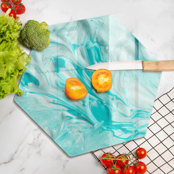 Skärbräda glas sexhörning Abstraktionsfärger