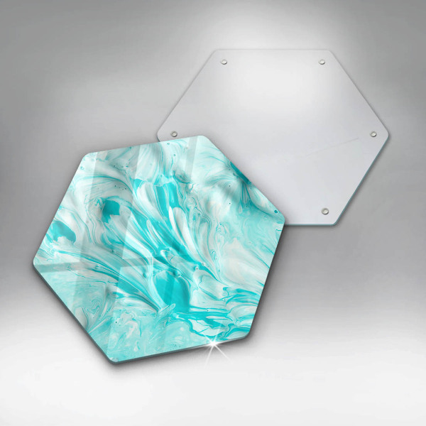 Skärbräda glas sexhörning Abstraktionsfärger