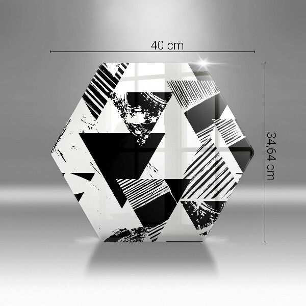 Skärbräda glas sexhörning Geometriska trianglar