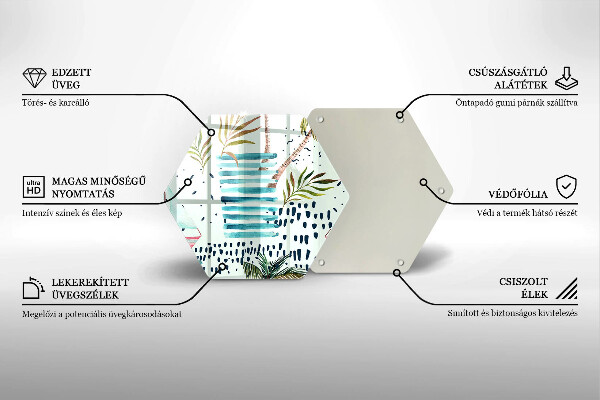 Skärbräda glas sexhörning Semesterillustrationer