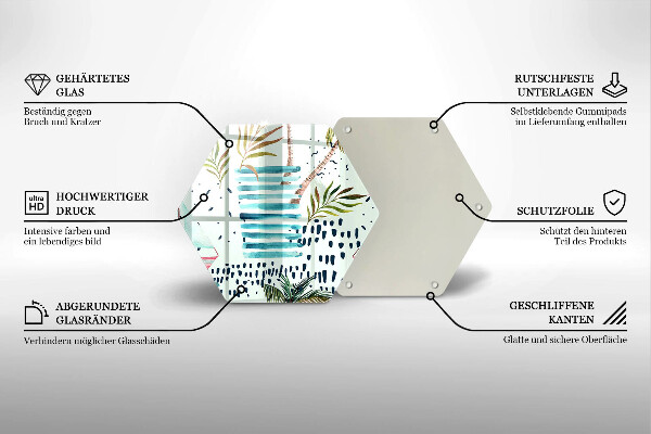 Skärbräda glas sexhörning Semesterillustrationer