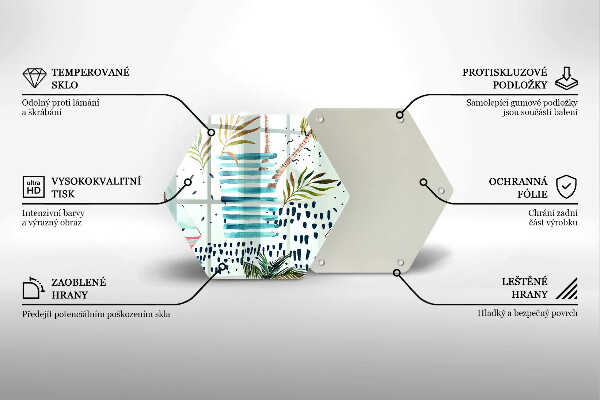 Skärbräda glas sexhörning Semesterillustrationer
