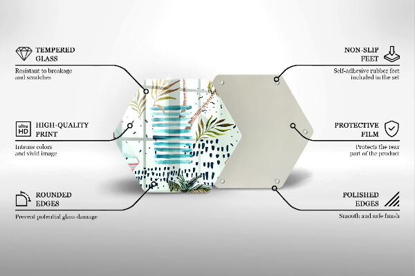 Skärbräda glas sexhörning Semesterillustrationer