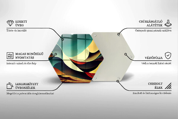 Skärbräda glas sexhörning Formabstraktion