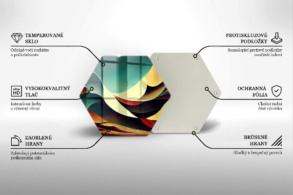 Skärbräda glas sexhörning Formabstraktion