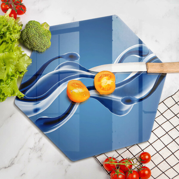 Skärbräda glas sexhörning Vätskeabstraktion