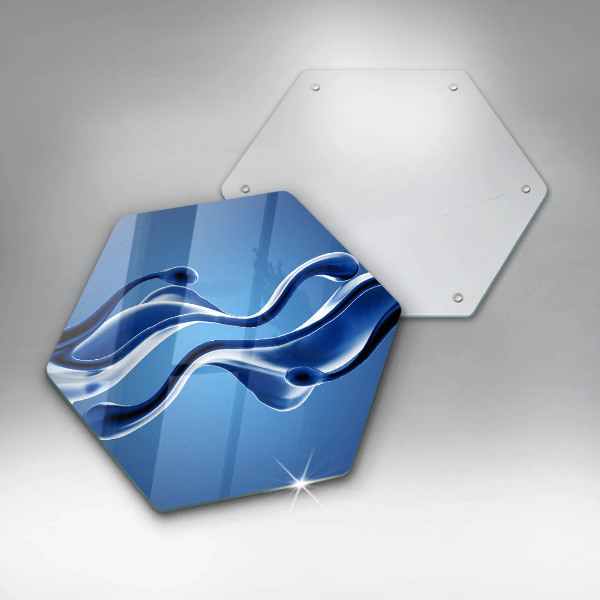 Skärbräda glas sexhörning Vätskeabstraktion