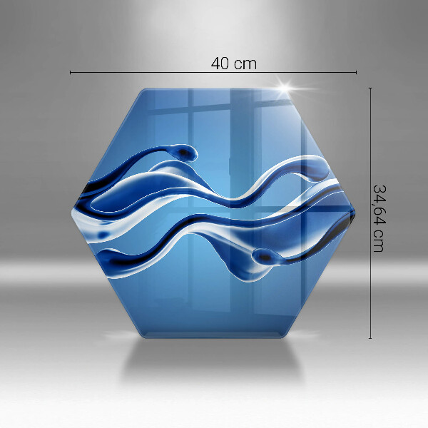 Skärbräda glas sexhörning Vätskeabstraktion