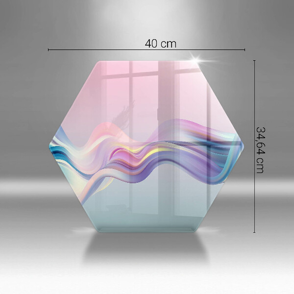 Skärbräda glas sexhörning Pastell abstraktion