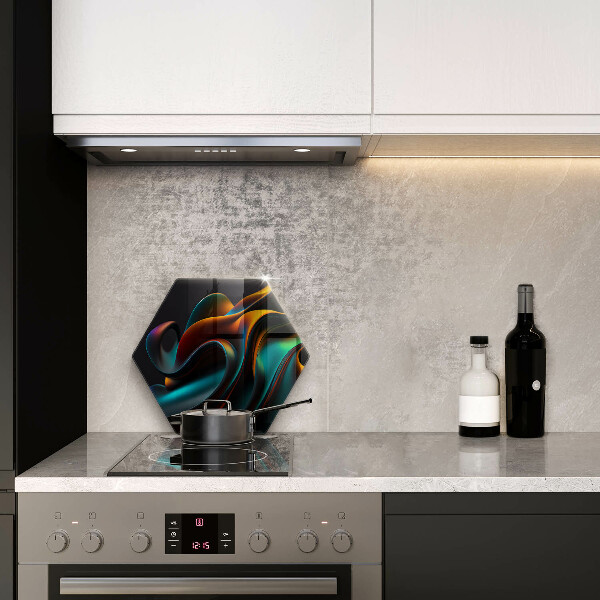 Skärbräda glas sexhörning Färgglad abstraktion