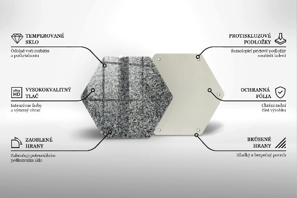 Skärbräda glas sexhörning Sten textur