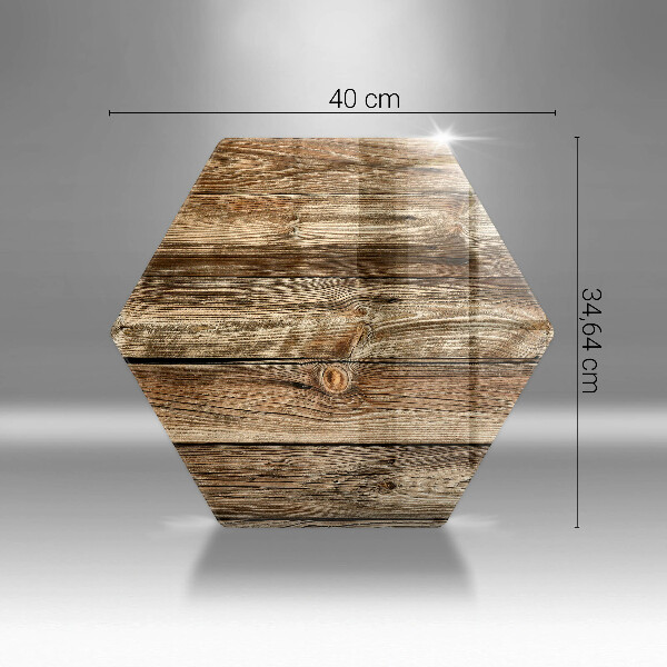 Skärbräda glas sexhörning Trä planka textur