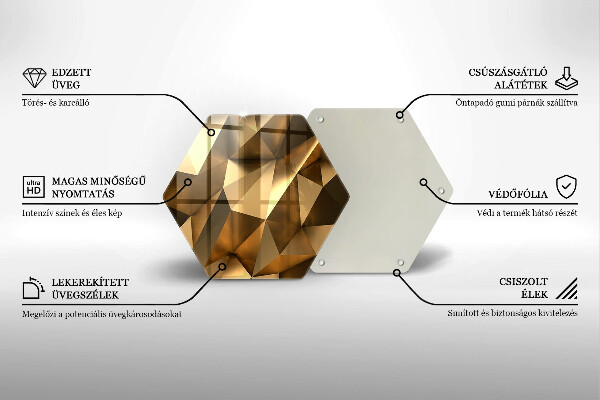 Skärbräda glas sexhörning Struktur abstraktion bakgrund