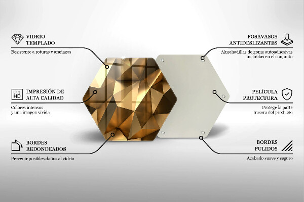 Skärbräda glas sexhörning Struktur abstraktion bakgrund