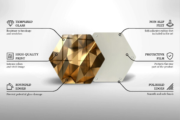 Skärbräda glas sexhörning Struktur abstraktion bakgrund