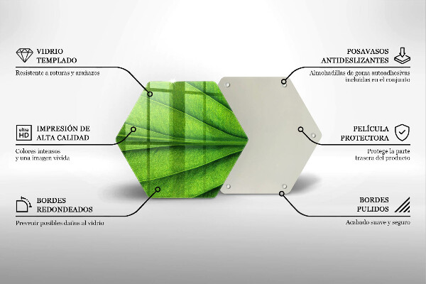 Skärbräda glas sexhörning Natur ven blad