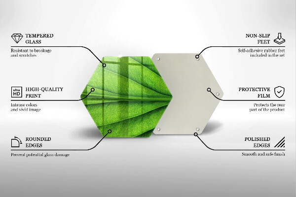 Skärbräda glas sexhörning Natur ven blad
