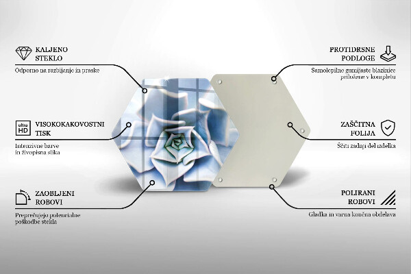 Skärbräda glas sexhörning Blomma växt