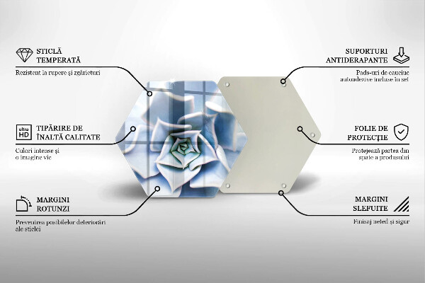 Skärbräda glas sexhörning Blomma växt