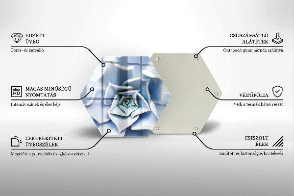 Skärbräda glas sexhörning Blomma växt