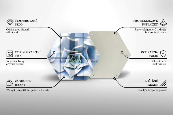 Skärbräda glas sexhörning Blomma växt