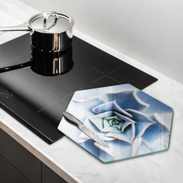 Skärbräda glas sexhörning Blomma växt