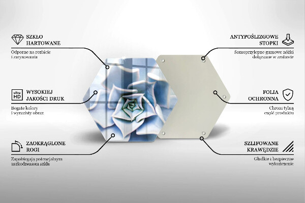 Skärbräda glas sexhörning Blomma växt