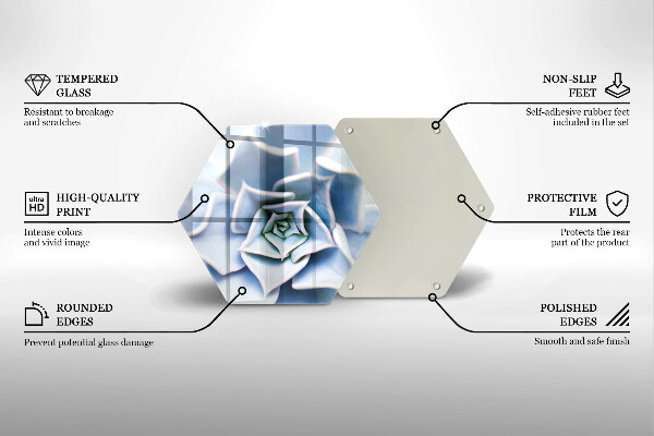Skärbräda glas sexhörning Blomma växt