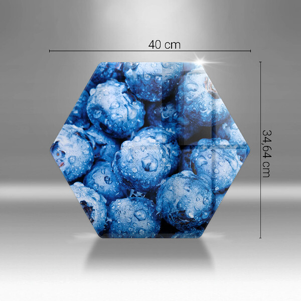 Skärbräda glas sexhörning Saftiga blåbär