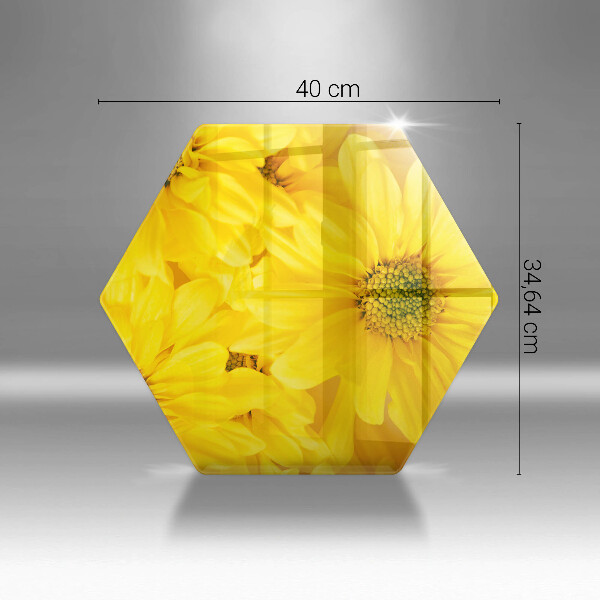 Skärbräda glas sexhörning Blomblad