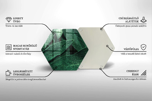 Skärbräda glas sexhörning Växtens blad