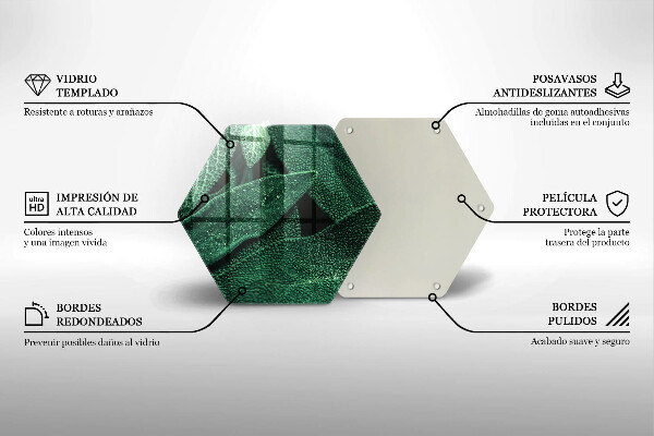 Skärbräda glas sexhörning Växtens blad