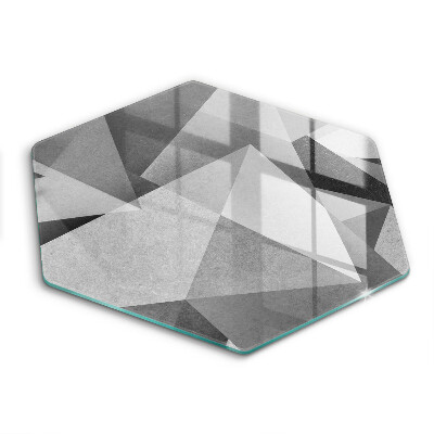 Skärbräda glas sexhörning Konkret skarp abstraktion