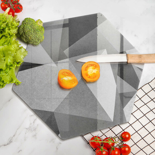 Skärbräda glas sexhörning Konkret skarp abstraktion