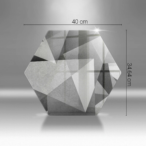 Skärbräda glas sexhörning Konkret skarp abstraktion