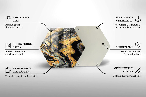 Skärbräda glas sexhörning Abstrakt struktur
