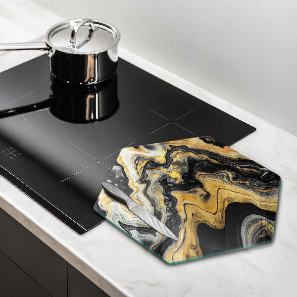 Skärbräda glas sexhörning Abstrakt struktur