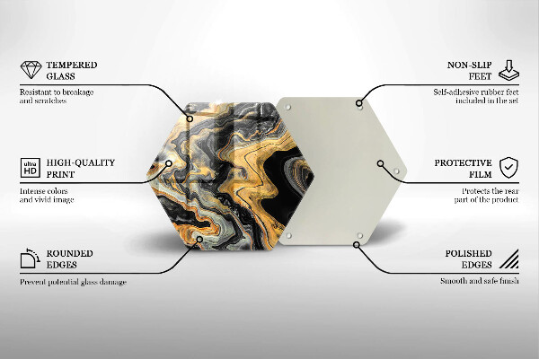 Skärbräda glas sexhörning Abstrakt struktur
