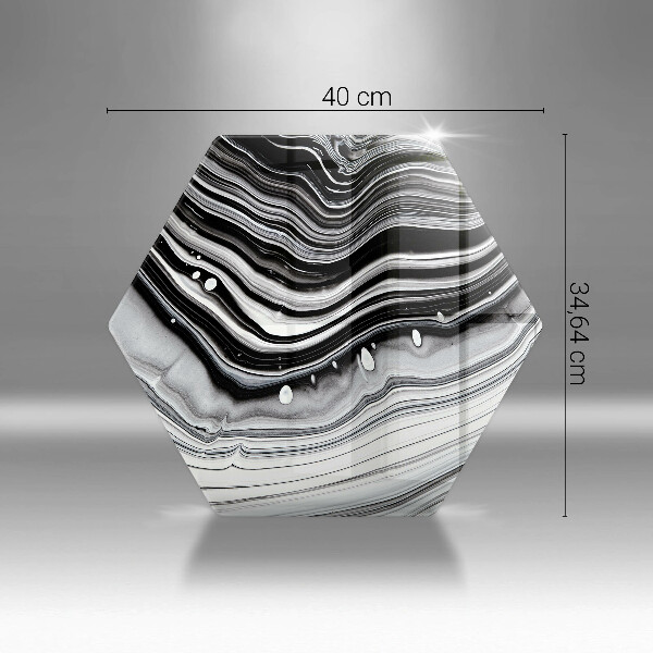 Skärbräda glas sexhörning Bläckabstraktion