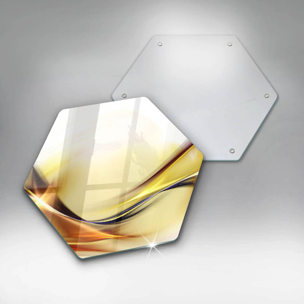 Skärbräda glas sexhörning Abstrakta linjer av ljus