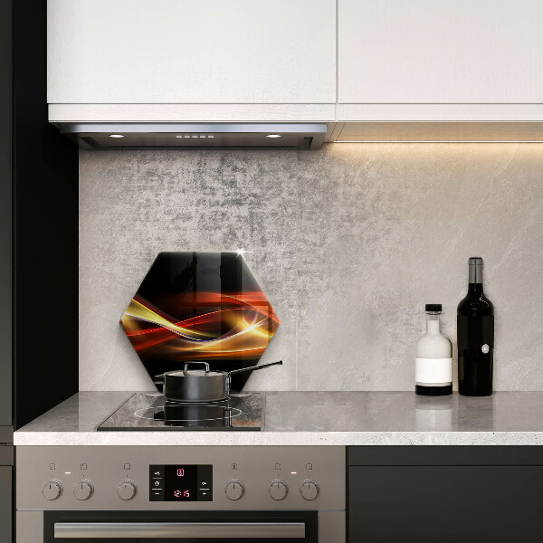 Skärbräda glas sexhörning Abstrakt rök och ljus