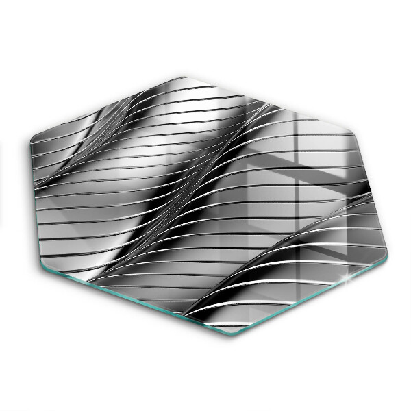Skärbräda glas sexhörning 3D metallstruktur