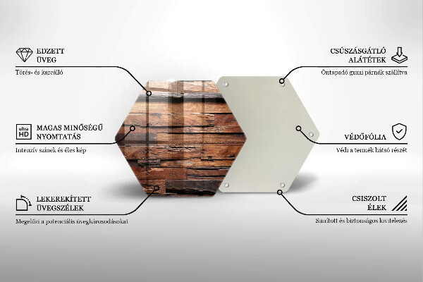 Skärbräda glas sexhörning Dekorativa träskivor